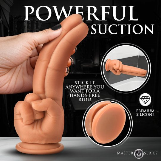 Master Series The Pleaser Double Finger Silicone Dildo (In Stock Aug 4th)