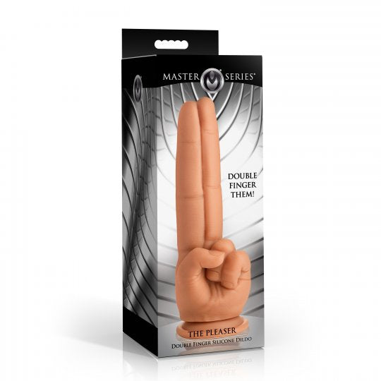 Master Series The Pleaser Double Finger Silicone Dildo (In Stock Aug 4th)