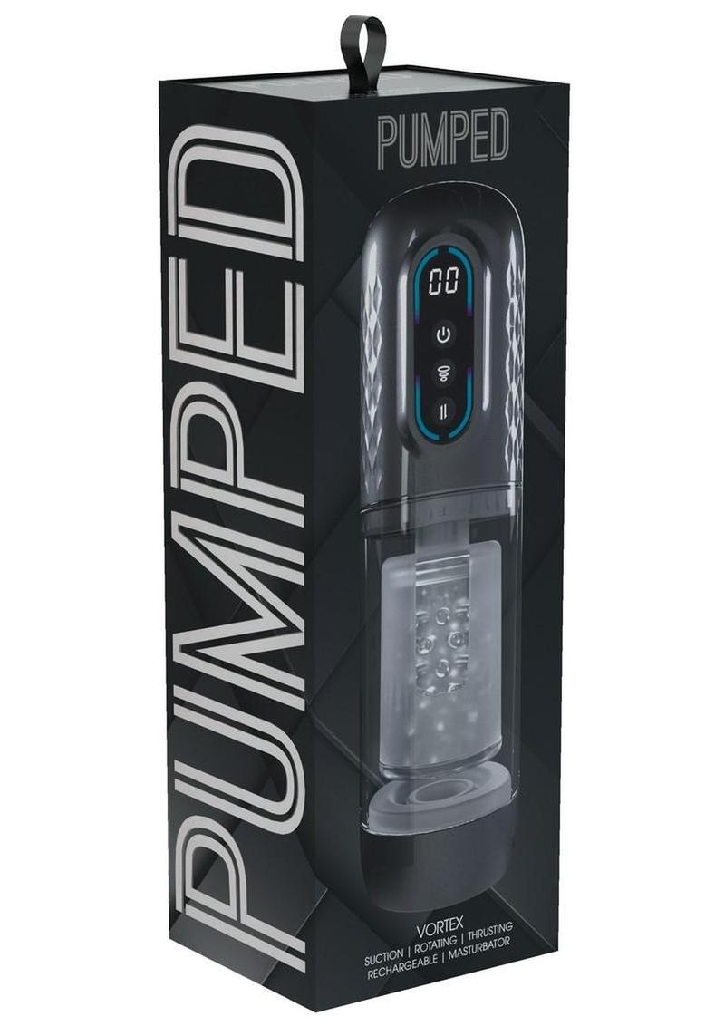 Pumped Vortex Multi Function Suction Rotating Thrusting Masturbator (In Stock Aug 7th)