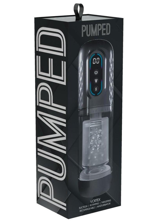 Pumped Vortex Multi Function Suction Rotating Thrusting Masturbator (In Stock Aug 7th)