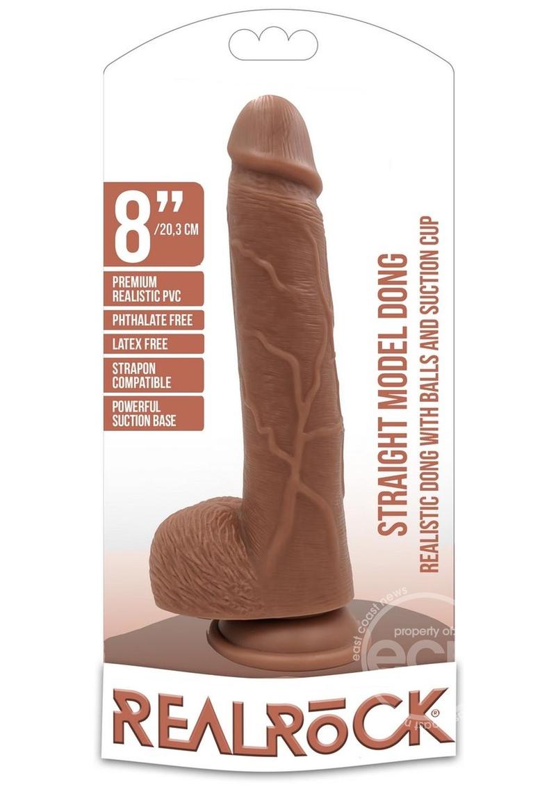 RealRock Straight Realistic Dildo with Balls and Suction Cup