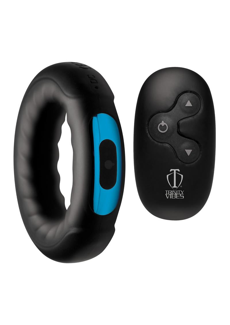 Trinity Vibes 7X Silicone Cock and Ball Ring with Remote