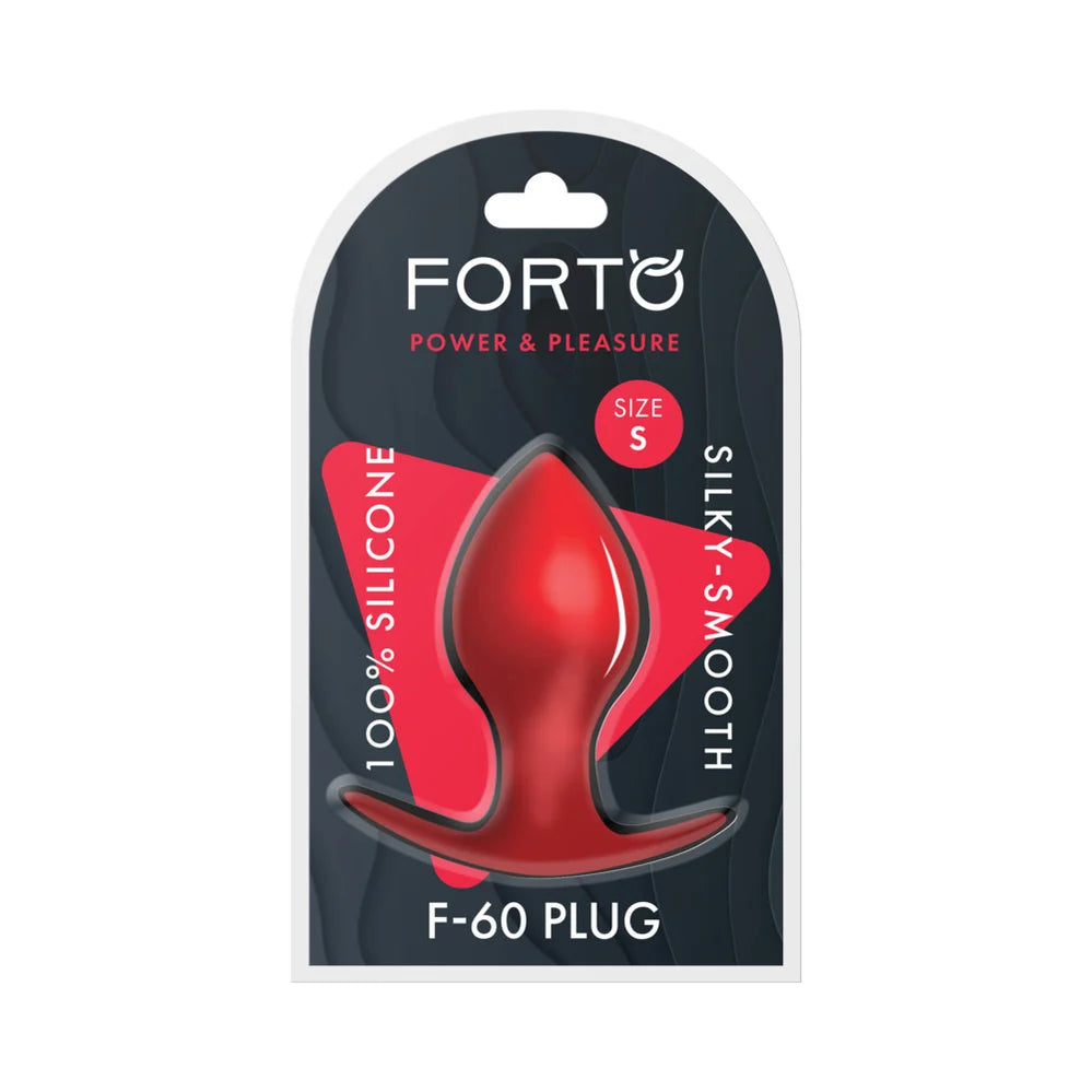Forto F-60 Spade Silicone Anal Plug Red (Choose Size)