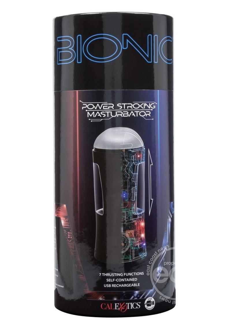 Bionic Power Stroking Rechargeable Anal Masturbator- Black