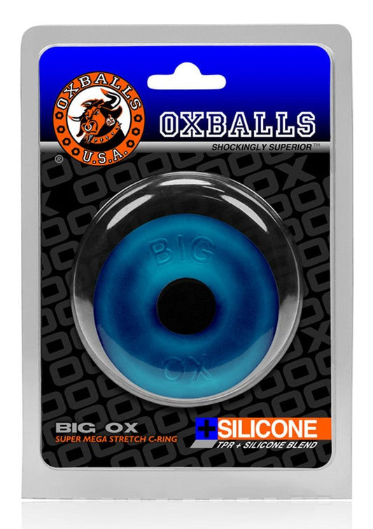 Oxballs Big Ox Super Mega Stretch Silicone Cock Ring-Blue
