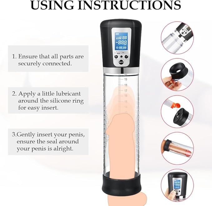 Adorime Electric Penis Pump with 4 suction intensities