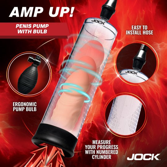 Jock Amp Up Penis Pump with Bulb (In Stock Aug 19th)