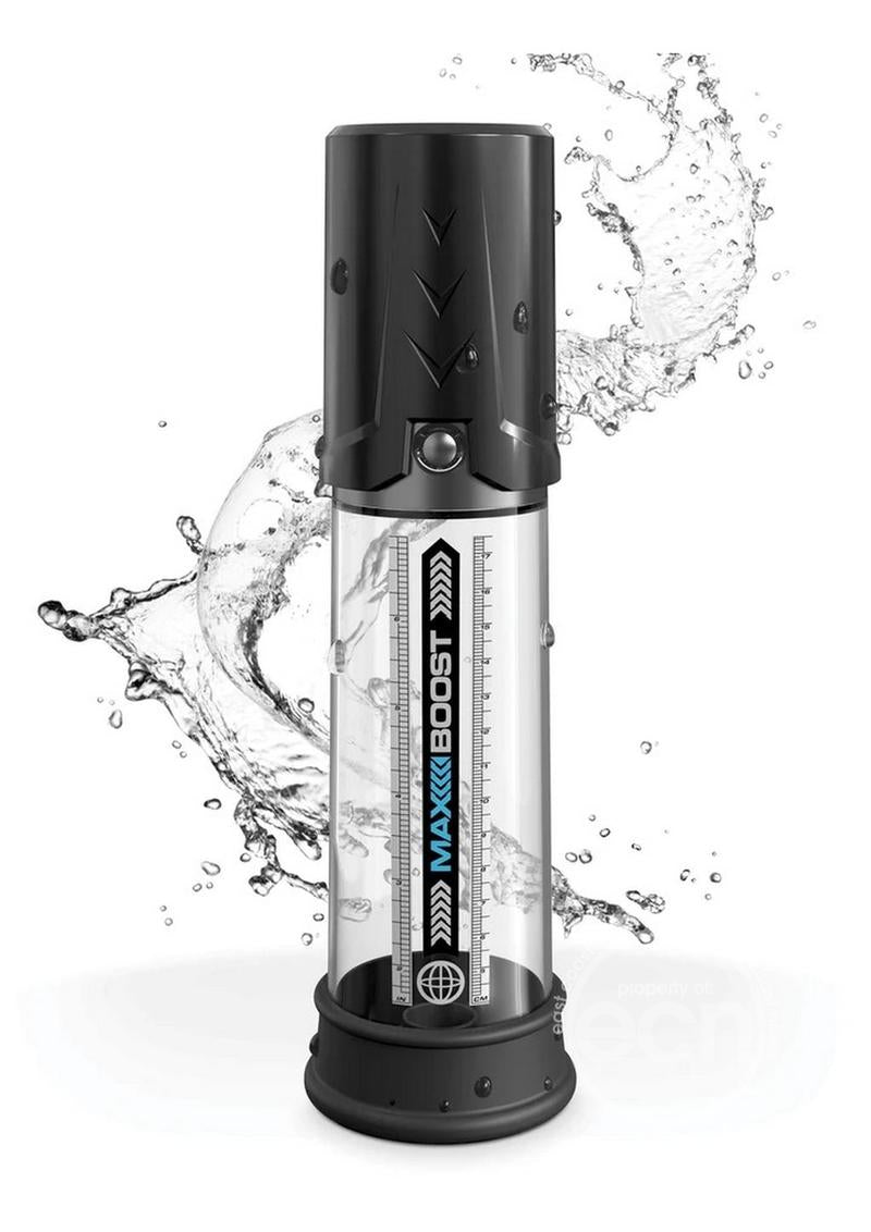 Pump Worx Max Boost Penis Pump-Black/Clear