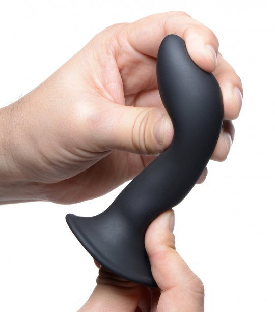 Squeezable Slender Dildo-Black