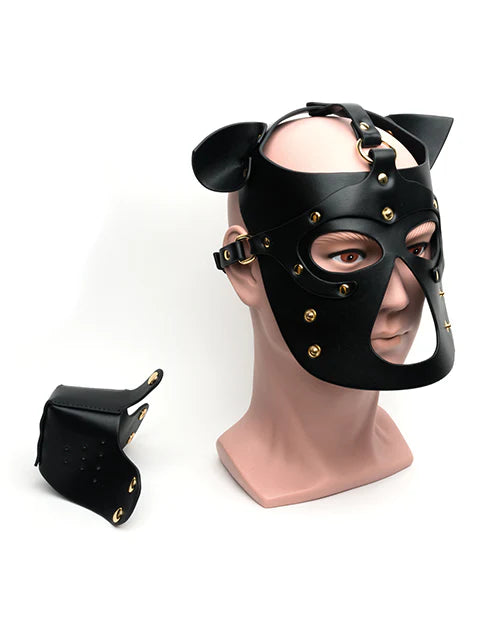 665 Bondage Pup Hood- Black