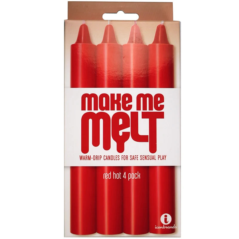 The 9’s Make Me Melt Sensual Warm-Drip Candles, 4 Pack (Choose Color) In Stock Aug 27th