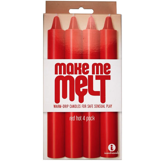 The 9’s Make Me Melt Sensual Warm-Drip Candles, 4 Pack (Choose Color) In Stock Aug 27th