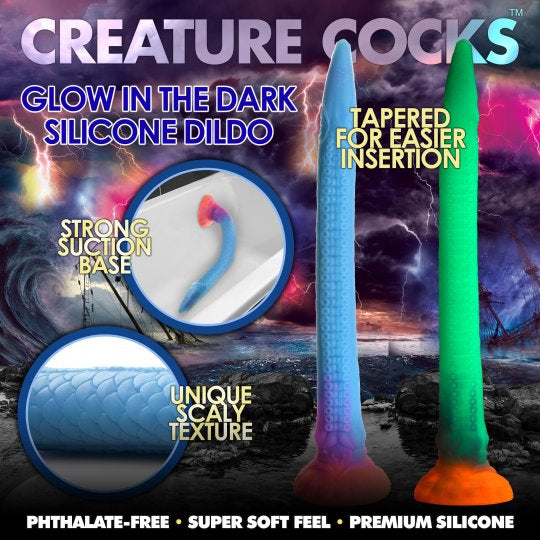 Creature Cocks Makara Glow-in-the Dark Silicone Snake Dildo