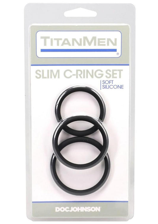 Titan men Slim Silicone Cock Ring Set (3 Piece) In Stock Aug 26