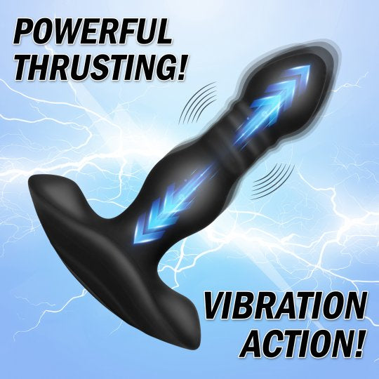 Thunderplugs Vibrating and Thrusting Remote Control Silicone Anal Plug