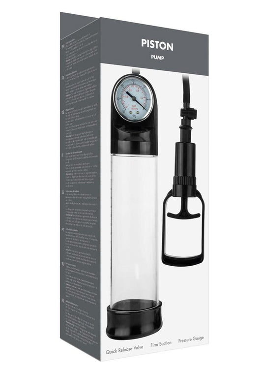 Me You Us Piston Penis Pump- Clear/Black