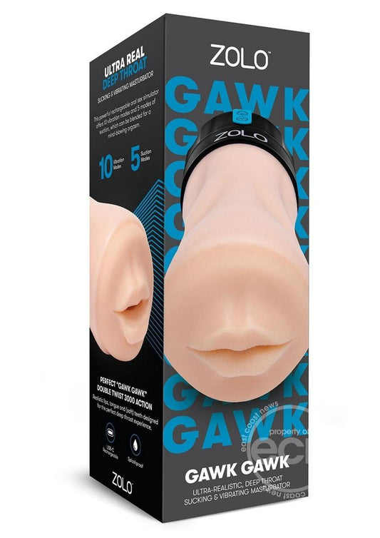 Zolo Gawk Gawk Rechargeable Silicone Vibrating Deep Throat Blowbot Masturbator