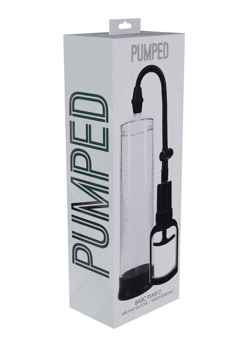 Pumped Basic Pump 2 Water Resistant Silicone Penis Pump- Clear