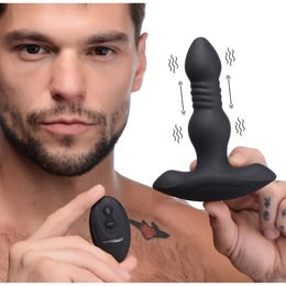 Thunderplugs Vibrating and Thrusting Remote Control Silicone Anal Plug