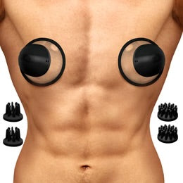 Size Matters 10X Rotating Nipple Suckers with 4 Attachments