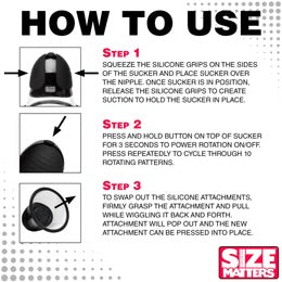Size Matters 10X Rotating Nipple Suckers with 4 Attachments