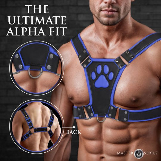 Master Series Alpha Pup Bulldog Harness-Blue (In Stock Sept 4th)