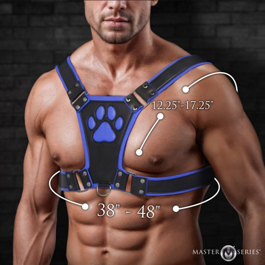 Master Series Alpha Pup Bulldog Harness-Blue (In Stock Sept 4th)