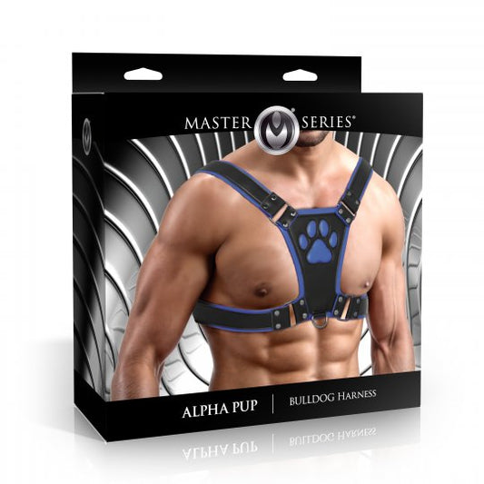 Master Series Alpha Pup Bulldog Harness-Blue