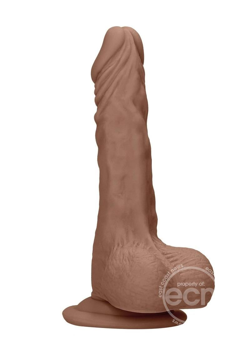 RealRock Skin Realistic Dildo with Balls 10”- Caramel