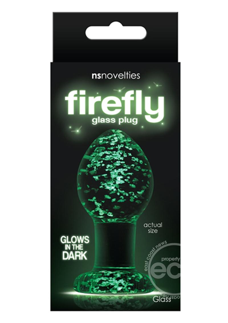 Firefly Glass Plug Butt Plug Glow In The Dark-Clear