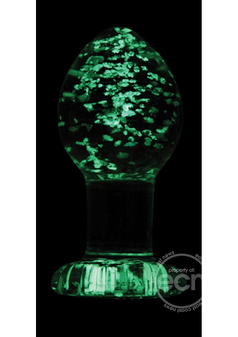 Firefly Glass Plug Butt Plug Glow In The Dark-Clear