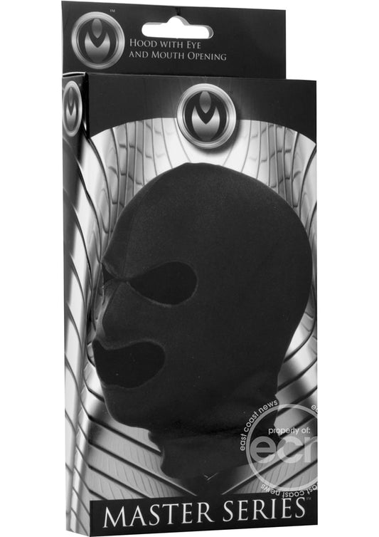 Master Series Spandex Hood with Eye and Mouth Holes- Black