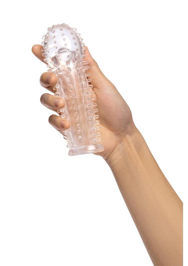 Size Up Textured Clear View Penis Extender with Ball Loop 1.5” (In Stock Sept 15th)