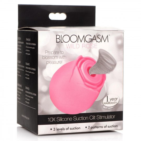 Bloomgasm Wild Rose 10X Suction Clit Stimulator-Pink