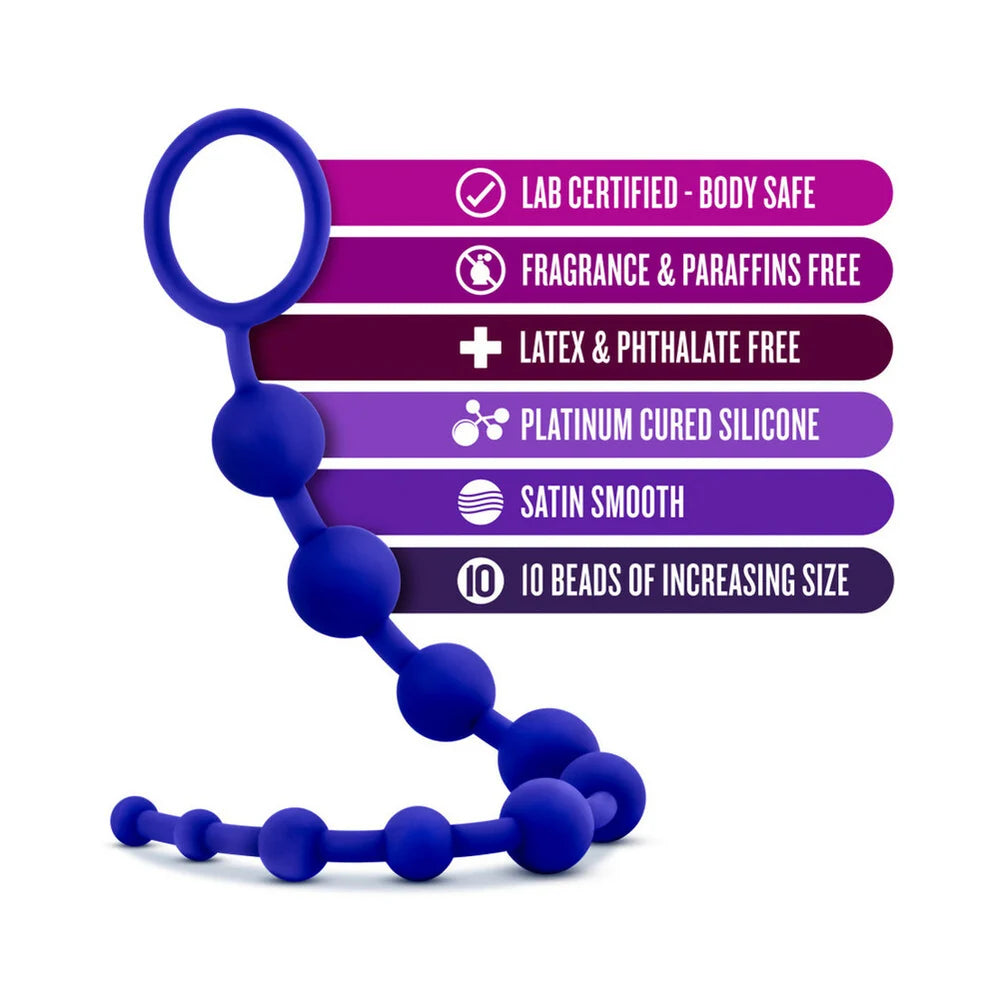 Luxe Silicone 10 Beads for Anal Play (In Stock Sept 18th)