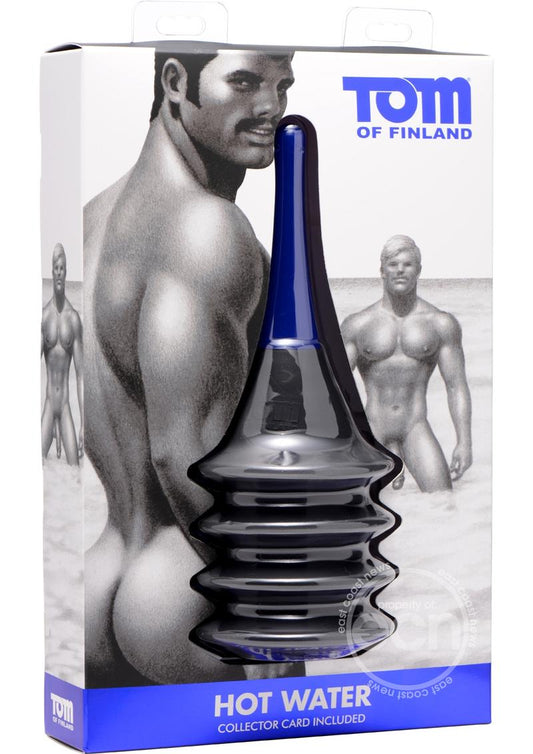 Tom of Finland Hot Water Large Accordion Enema Bulb- Blue