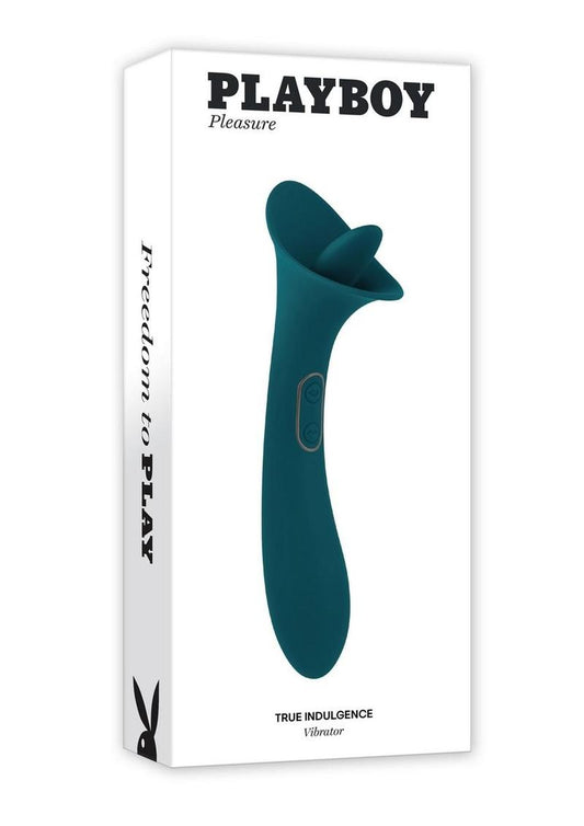 Playboy True Indulgence Rechargeable Silicone Vibrator- Teal