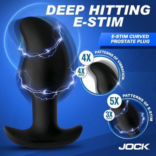 Jock Volt E-Stim Curved Prostate Plug (In Stock Sept 23rd)