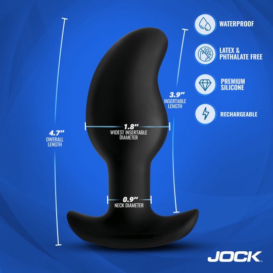 Jock Volt E-Stim Curved Prostate Plug (In Stock Sept 23rd)