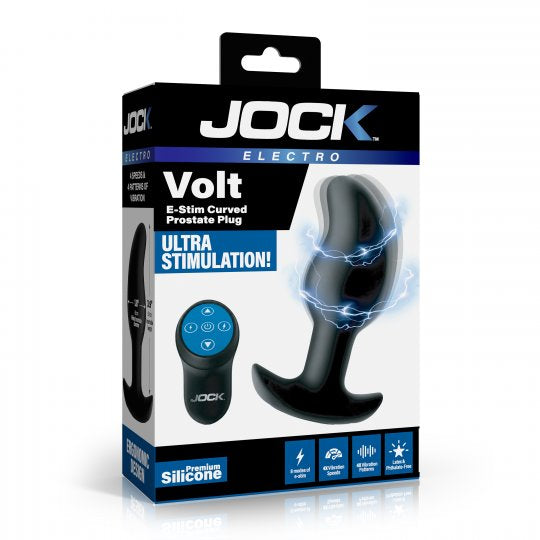 Jock Volt E-Stim Curved Prostate Plug (In Stock Sept 23rd)