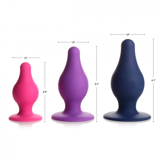 Squeezable Tapered Anal Plug (Choose size and color)