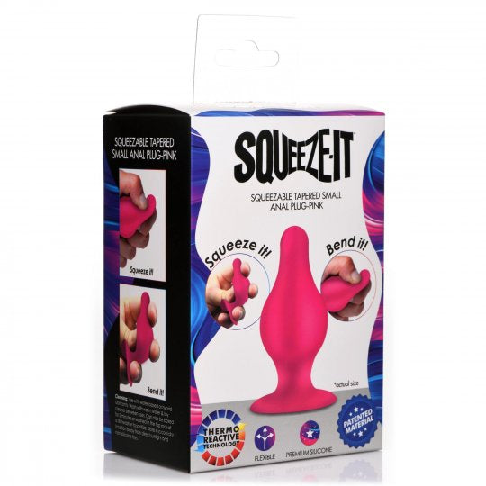 Squeezable Tapered Anal Plug (Choose size and color)