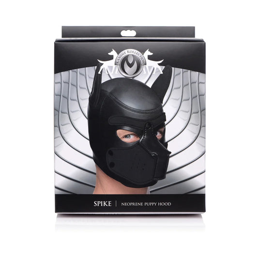 Master Series Spike Neoprene Puppy Hood Black (In Stock Oct 4th)