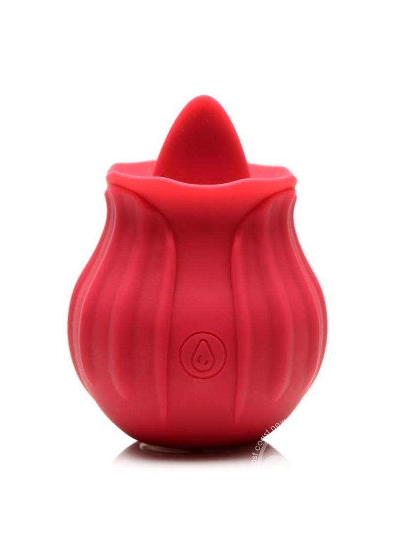 Inmi Bloomgasm Wild Violet Rechargeable Silicone 10X Lickung Stimulator- Red