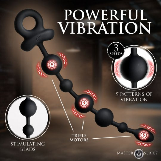 Master Series Balls Deep Vibrating Silicone Anal Beads (In Stock Oct 29th)
