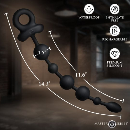 Master Series Balls Deep Vibrating Silicone Anal Beads (In Stock Oct 29th)