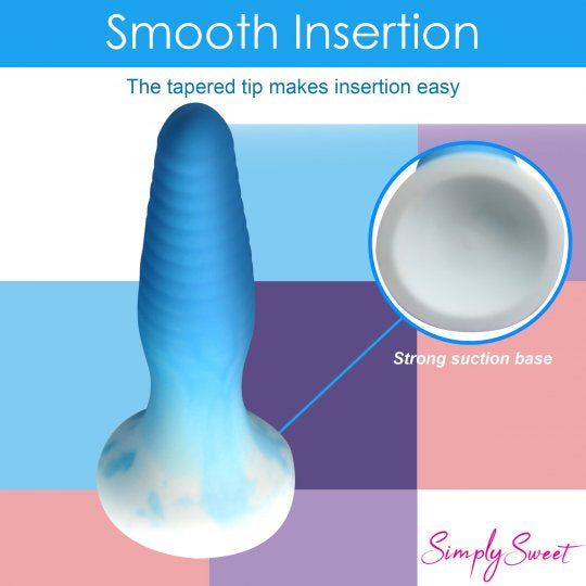 Simply Sweet 3 Piece Silicone Butt Plug Set- Blue