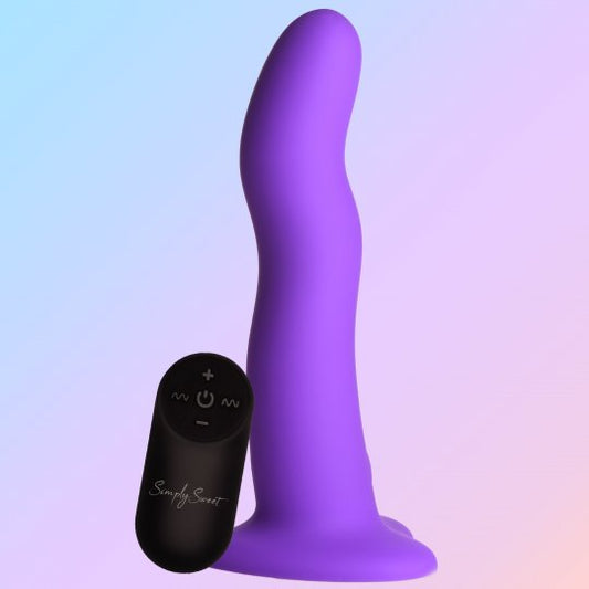 Simply Sweet 21X Vibrating Wavy Silicone Dildo