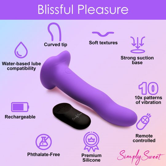 Simply Sweet 21X Vibrating Wavy Silicone Dildo