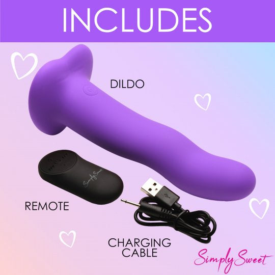 Simply Sweet 21X Vibrating Wavy Silicone Dildo